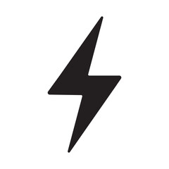 Lightning flash icon isolated vector illustration.