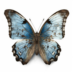 Large blue  butterfly watercolor created by Generative Ai Tools