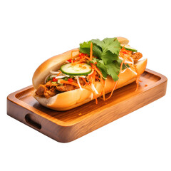 sandwich with ham and vegetables