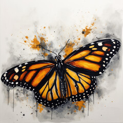 monarch butterfly watercolor created by Generative Ai Tools