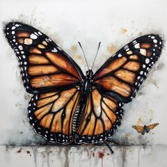 monarch butterfly watercolor created by Generative Ai Tools