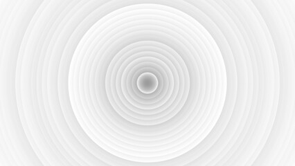 Concentric linear offset white and colour gradient rings of circles steps from top background wallpaper banner background, close up flat lay top view from above. Vector file