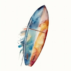 surf board watercolor created by Generative Ai Tools