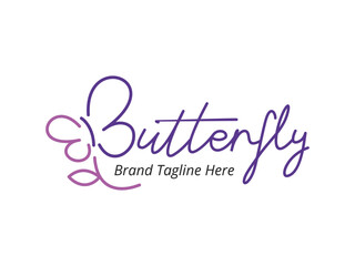 Butterfly logo minimalist