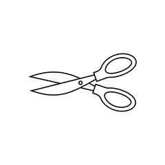 Scissors vector icon. barber illustration sign. cut symbol. hairdresser logo.