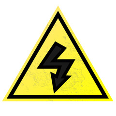 high voltage sign illustration