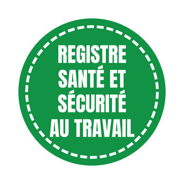 Symbole registre sant&eacute; et s&eacute;curit&eacute; au travail