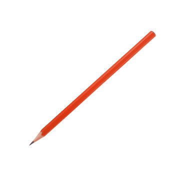 red pencil isolated on white
