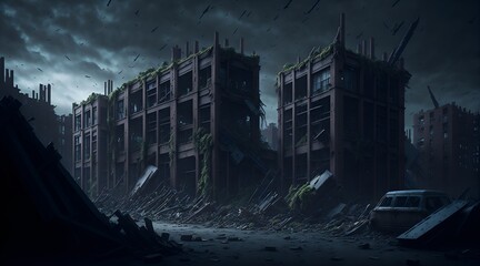 old house in the night, Generative AI