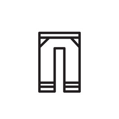 Attire Clothing Pants Outline Icon