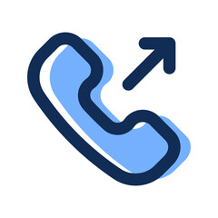 outcoming call filled line icon