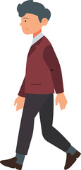 Fototapeta premium Businessman character walking illustration