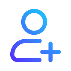 Obraz premium add friend gradient icon