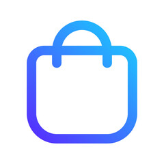 shopping bag gradient icon