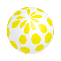 Fototapeta premium Colorful beach plastic ball on transparent background