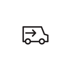 car curier delivery outline icon