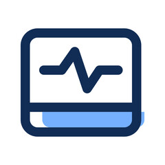 ecg filled line icon