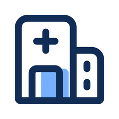 Obraz premium hospital filled line icon