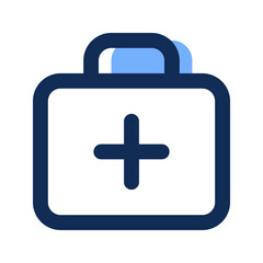 first aid kit filled line icon