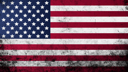 Grunge USA flag. United States of America grunge background