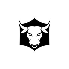 Bull head icon isolated on transparent background