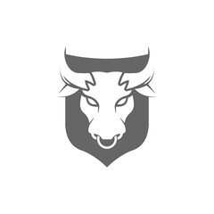 Bull head icon isolated on transparent background