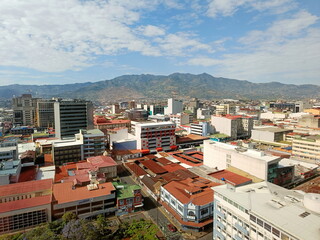 Beautiful aerial view of the city of San Jose, Costa Rica