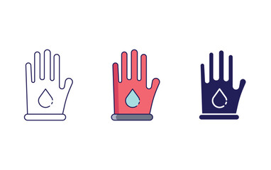 Obraz premium Gloves vector icon