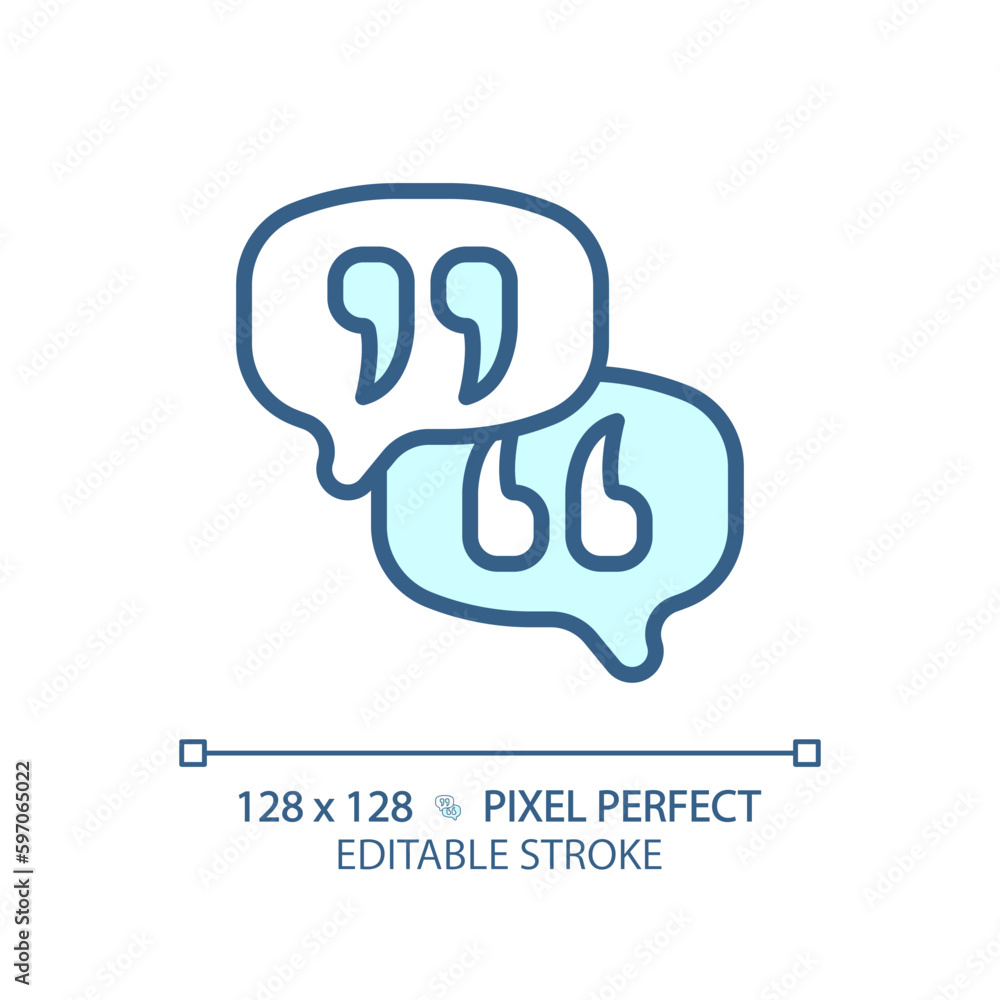 Poster leave opinion pixel perfect rgb color icon. communication with client online. discussing product pro