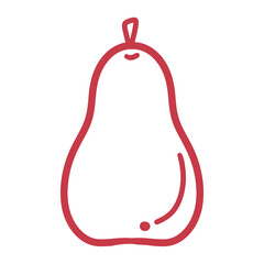 Red fruits drawing with cozy line 