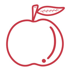 Red fruits drawing with cozy line 