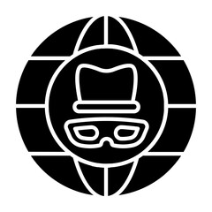 Internet Anonymity Glyph Icon