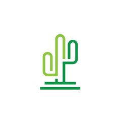 cactus logo template vector Illustration