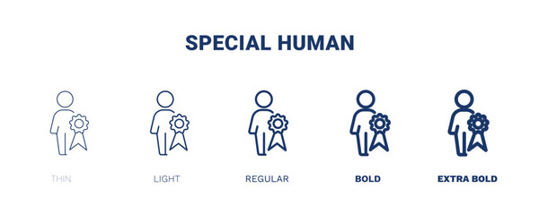 special human icon. Thin, light, regular, bold, black special human icon set from feeling and reaction collection. Editable special human symbol can be used web and mobile