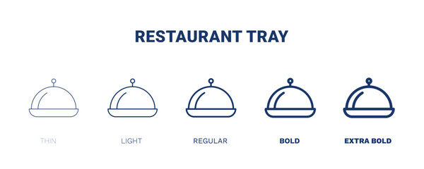 restaurant tray icon. Thin, light, regular, bold, black restaurant tray icon set from hotel and restaurant collection. Editable restaurant tray symbol can be used web and mobile