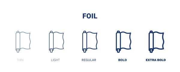foil icon. Thin, light, regular, bold, black foil icon set from sport and games collection. Editable foil symbol can be used web and mobile