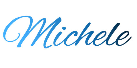 Michelae - light blue and blue color - male name - ideal for websites, emails, presentations, greetings, banners, cards, books, t-shirt, sweatshirt, prints