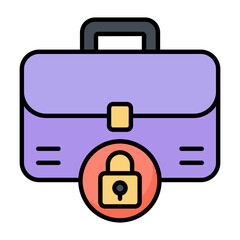 Business Security Line Color Icon