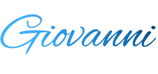 Giovanni - light blue and blue color - male name - ideal for websites, emails, presentations, greetings, banners, cards, books, t-shirt, sweatshirt, prints

