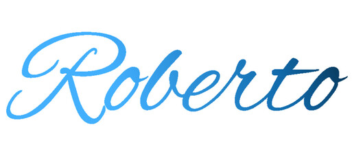 Fototapeta na wymiar Roberto - light blue and blue color - male name - ideal for websites, emails, presentations, greetings, banners, cards, books, t-shirt, sweatshirt, prints
