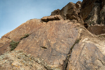 rock in the mountains, Ili River Kazakhstan, Central Asia