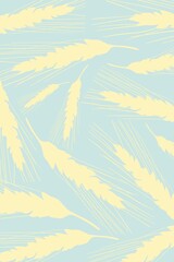 Background with shapes of wheat spikes