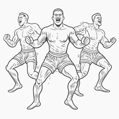 Fototapeta premium men go in for sports illustration