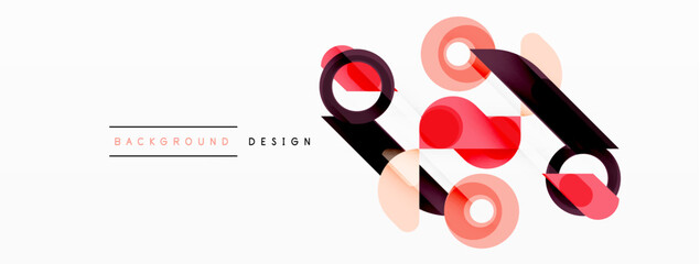 Colorful triangles and circles abstract background. Design for wallpaper, banner, background, landing page, wall art, invitation, prints, posters