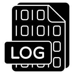 Editable design icon of log file