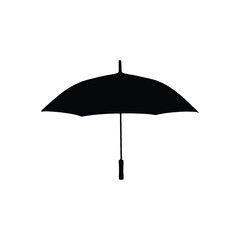 Umbrella silhouette , Black umbrella isolated on white background 