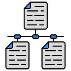 Modern design icon of file network 