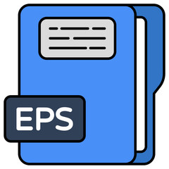A flat design icon of eps file