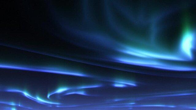 Colorful Northern Lights Dancing In Night Sky - low angle