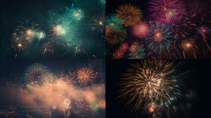 Fototapeta premium fireworks in the sky